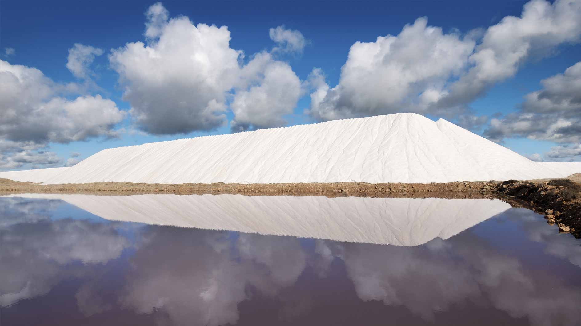 Salt mountains in Australia